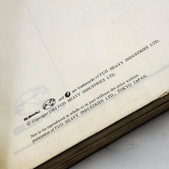 1982 Subaru 1600 1800 Service Manual Engine And Body Fuji Heavy Industries Ltd - Picture 5 of 5